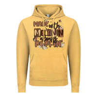 Vintage Mustard made with melanin always poppin Vintage Hoodie - MaliasSmallBusiness