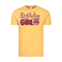 Vintage Mustard birthday girl cupcake Vintage Tee - MaliasSmallBusiness