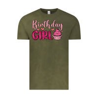 Vintage Olive birthday girl cupcake Vintage Tee - MaliasSmallBusiness