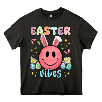 Asphalt easter vibes smiley face Heavy Core Tee - Artiststas