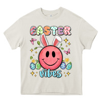 Easter Vibes Smiley Face Heavy Core Tee | Teevron