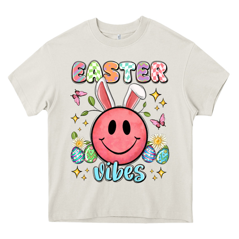 Easter Vibes Smiley Face Heavy Core Tee by Artiststas | Teevron