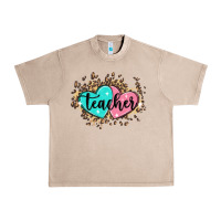 French Oak heart teacher Urban Heavy Tee - MaliasSmallBusiness