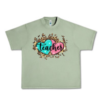 Oil Green heart teacher Urban Heavy Tee - MaliasSmallBusiness