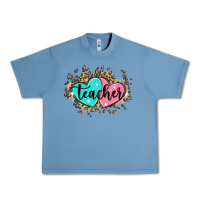 Pebble Blue heart teacher Urban Heavy Tee - MaliasSmallBusiness