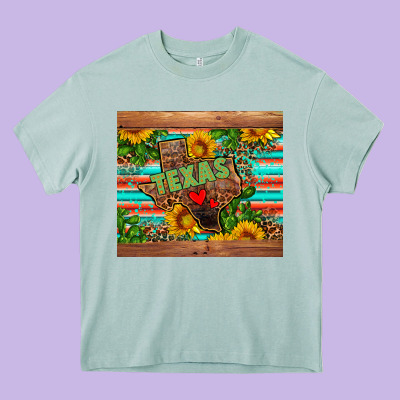 Texas Heavy Core Tee Designed By Adodesignshop