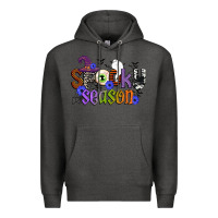 Charcoal Heather spooky season Premium Hoodie - CowGirlArtShop