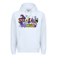 White spooky season Premium Hoodie - CowGirlArtShop