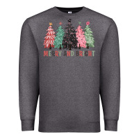 Charcoal Heather merry and bright Premium Sweatshirt - CowGirlArtShop