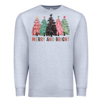Heather Grey merry and bright Premium Sweatshirt - CowGirlArtShop