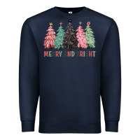 Navy merry and bright Premium Sweatshirt - CowGirlArtShop