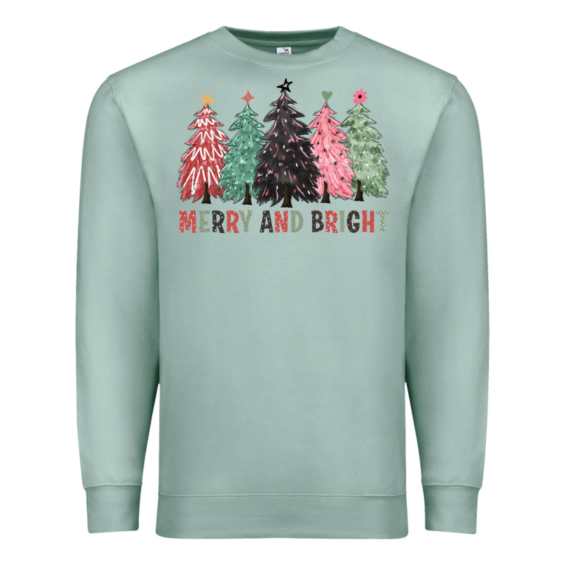 Merry And Bright Premium Sweatshirt by CowGirlArtShop | Teevron