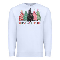 White merry and bright Premium Sweatshirt - CowGirlArtShop