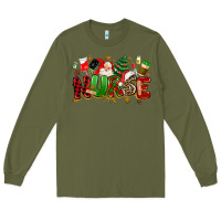 Army Green christmas  nurse Long Sleeve Tee - MaliasSmallBusiness