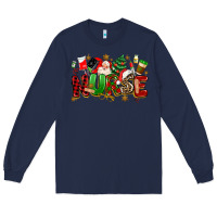 Navy christmas  nurse Long Sleeve Tee - MaliasSmallBusiness