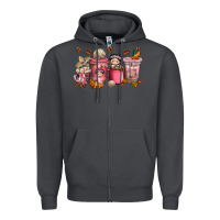 Smoke cafecito y chisme coffee cups Zipper Hoodie - texasbilliewilder