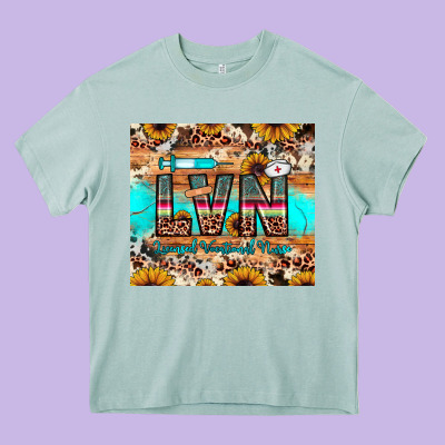 Lvn Licensed Vocational Nurse Heavy Core Tee Designed By Jahusdesignshop