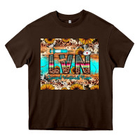 Chocolate Brown lvn licensed vocational nurse Heavy Core Tee - JahusDesignShop