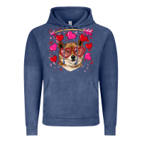 Vintage Denim valentine's shiba inu Vintage Hoodie - RanaPortraitStore