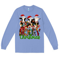 Colony Blue christmas three cows mooey christmas Long Sleeve Tee - MaliasSmallBusiness