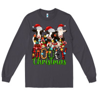 Smoke christmas three cows mooey christmas Long Sleeve Tee - MaliasSmallBusiness