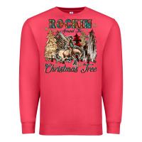 Cardinal rockin around the christmas tree Premium Sweatshirt - CowGirlArtShop
