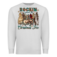 Dove Grey rockin around the christmas tree Premium Sweatshirt - CowGirlArtShop