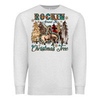 Oatmeal Heather rockin around the christmas tree Premium Sweatshirt - CowGirlArtShop