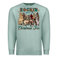 Seafoam rockin around the christmas tree Premium Sweatshirt - CowGirlArtShop