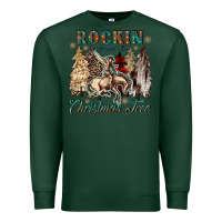 Sports Green rockin around the christmas tree Premium Sweatshirt - CowGirlArtShop