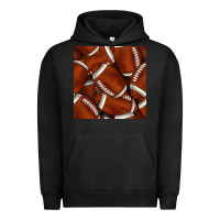 Pigment Black american football seamless pattern Urban Hoodie - BundleAndBundleShop