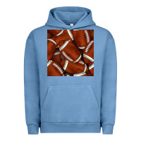 Pigment Pebble Blue american football seamless pattern Urban Hoodie - BundleAndBundleShop