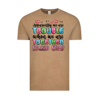 Vintage Coffee apparently we are trouble when we are together cou Vintage Tee - MaliasSmallBusiness