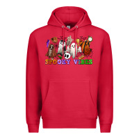 Cardinal spooky vibes sports ghosts Premium Hoodie - CowGirlArtShop