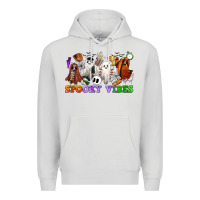 Dove Grey spooky vibes sports ghosts Premium Hoodie - CowGirlArtShop