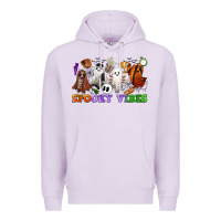 Lilac spooky vibes sports ghosts Premium Hoodie - CowGirlArtShop
