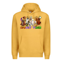 Mustard spooky vibes sports ghosts Premium Hoodie - CowGirlArtShop