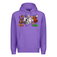 Purple spooky vibes sports ghosts Premium Hoodie - CowGirlArtShop