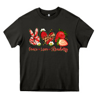Asphalt peace love strawberry Heavy Core Tee - Artiststas