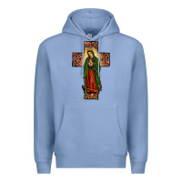 Colony Blue our lady of guadalupe cros Premium Hoodie - JahusDesignShop