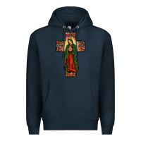 Navy our lady of guadalupe cros Premium Hoodie - JahusDesignShop