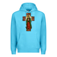Ocean Blue our lady of guadalupe cros Premium Hoodie - JahusDesignShop