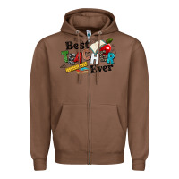 Chestnut best teacher ever Zipper Hoodie - NancyCooperArtShop