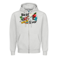Dove Grey best teacher ever Zipper Hoodie - NancyCooperArtShop