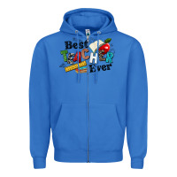 True Royal best teacher ever Zipper Hoodie - NancyCooperArtShop