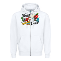 White best teacher ever Zipper Hoodie - NancyCooperArtShop