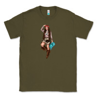 Army Green western cowgirl Classic Tee - NancyCooperArtShop