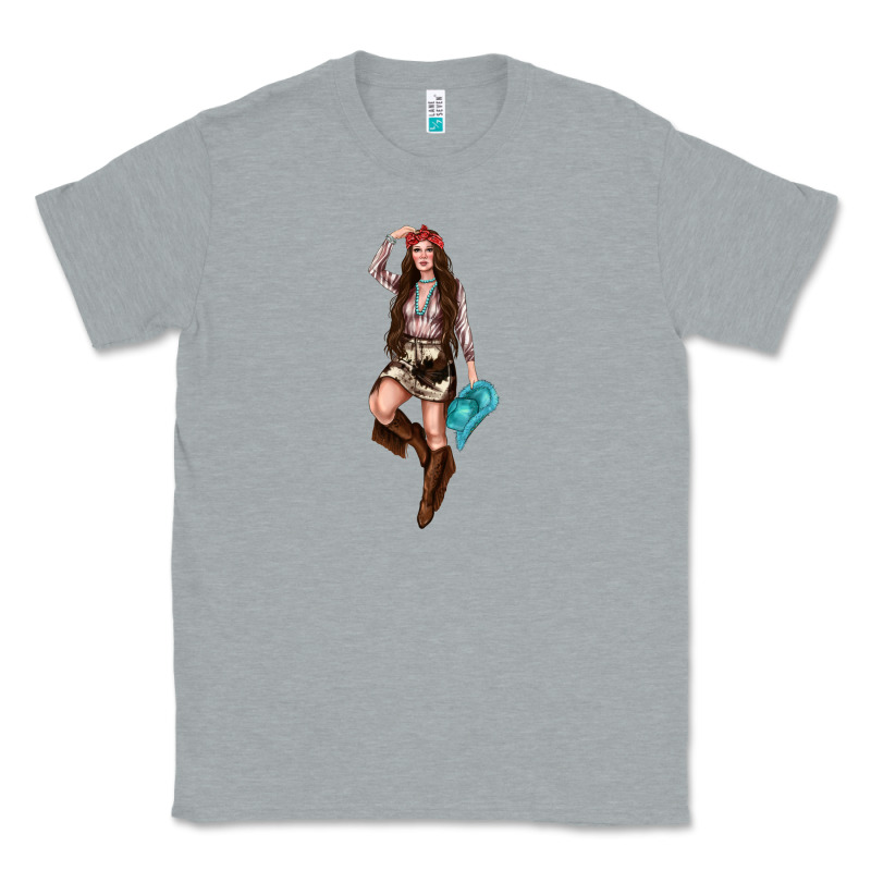 Western Cowgirl Classic Tee by NancyCooperArtShop | Teevron