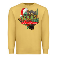 Antique Gold texas christmas Premium Sweatshirt - CowGirlArtShop