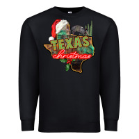 Black texas christmas Premium Sweatshirt - CowGirlArtShop